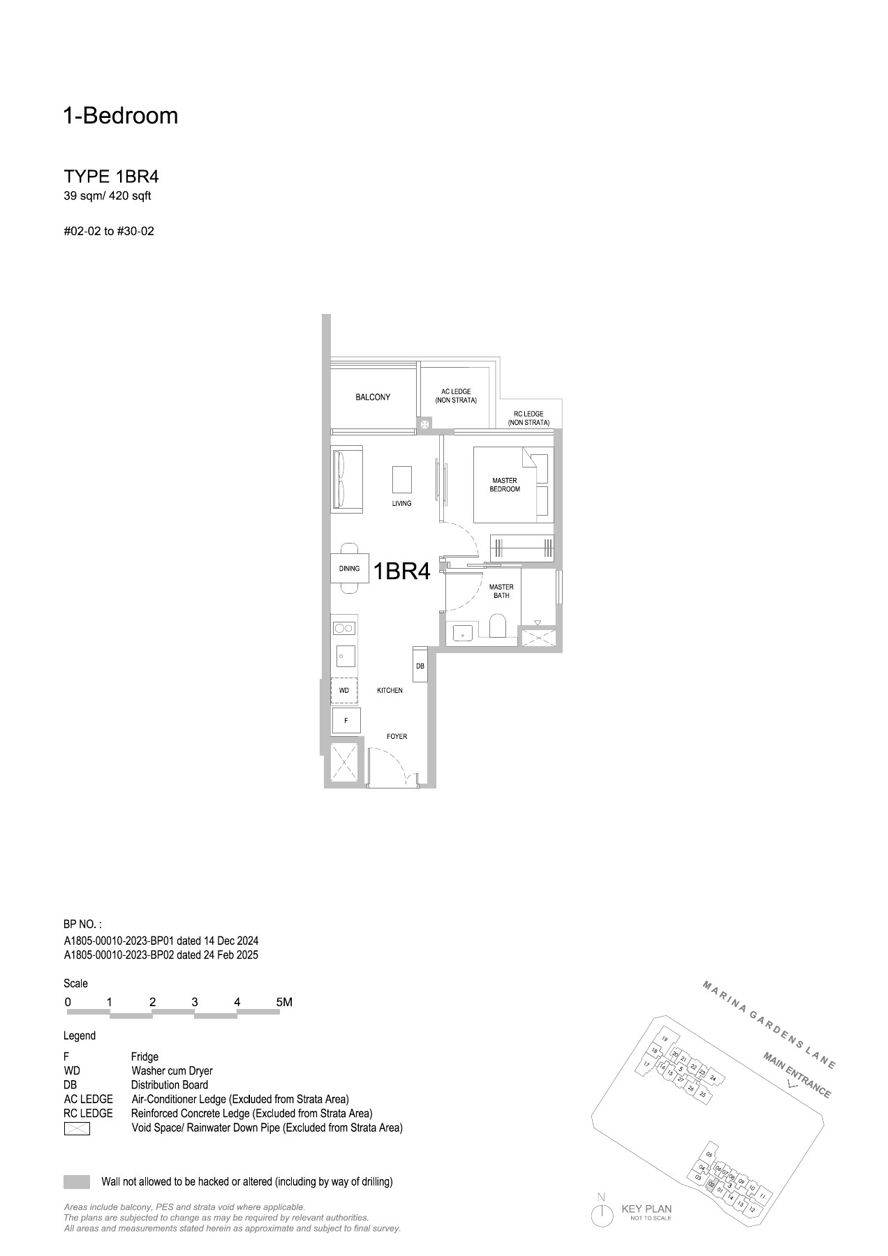 One Marina Gardens floor plan - 1BR4