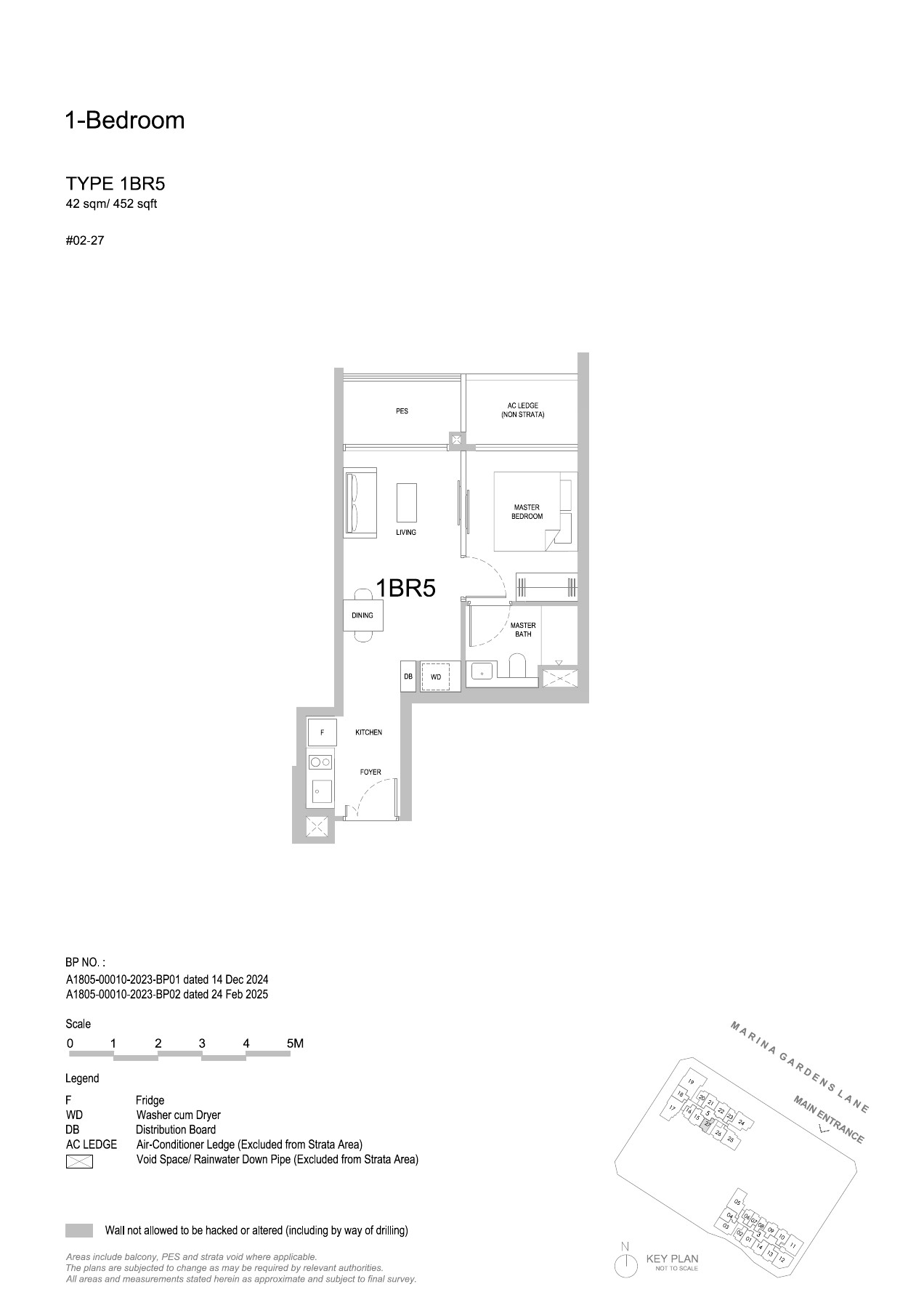 One Marina Gardens floor plan - 1BR5