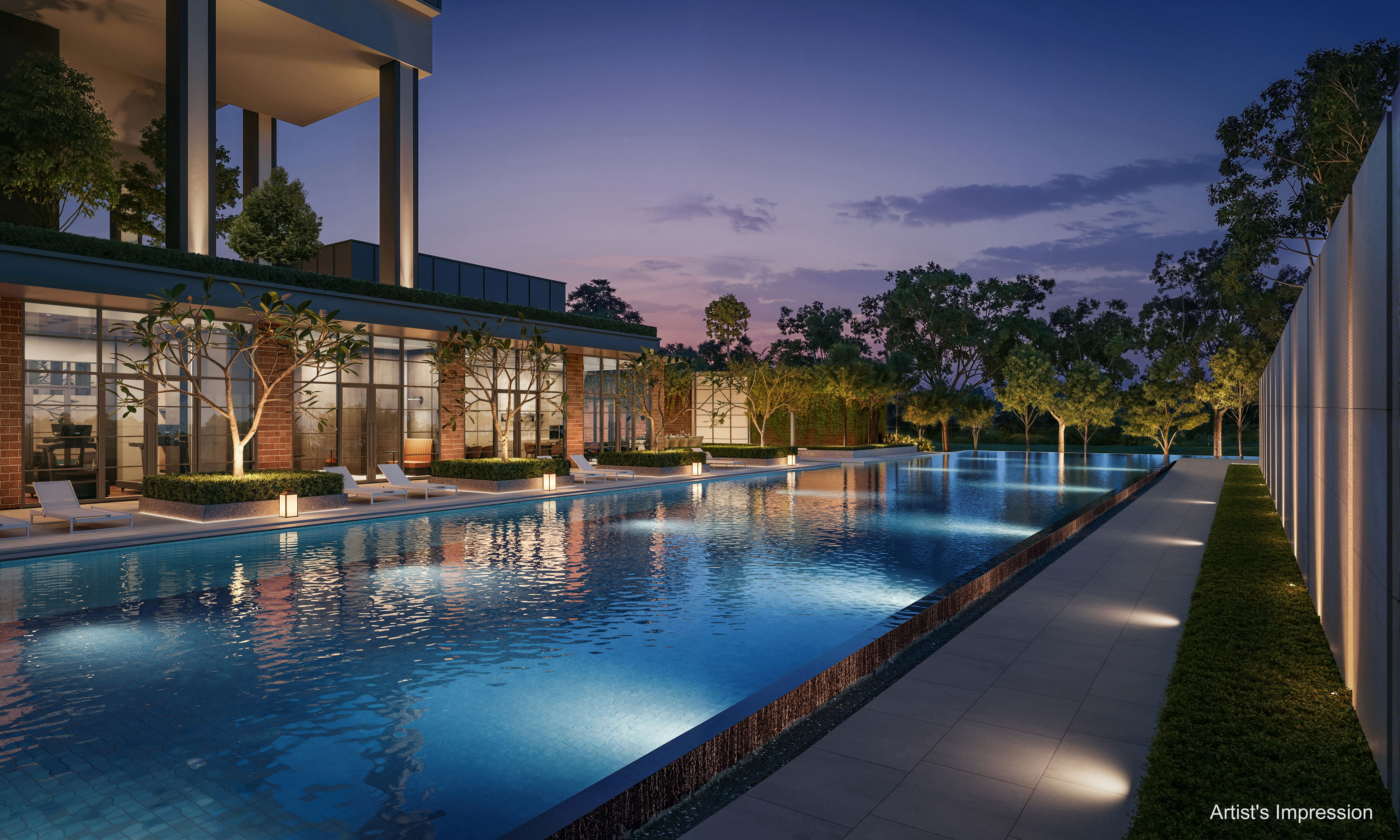 Hudson Place Residences pool - artist's impression