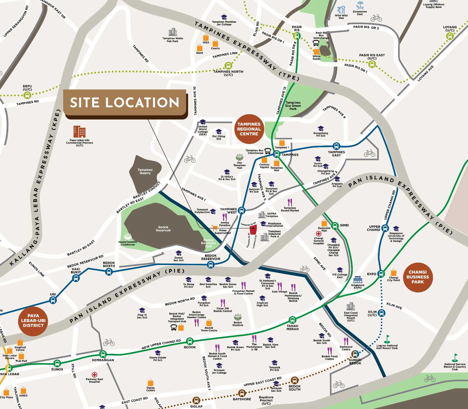 Rivelle Tampines EC location map
